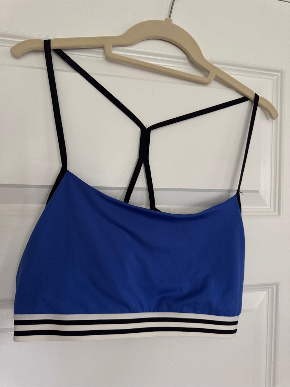 adidas Blue Sports Bralette with Black Straps. XL.